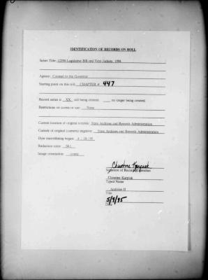 NYS Bill and Veto Jackets: 1994, Chapter 447