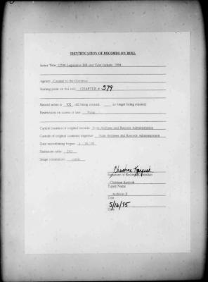 NYS Bill and Veto Jackets: 1994, Chapter 579