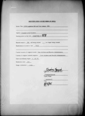 NYS Bill and Veto Jackets: 1994, Chapter 558