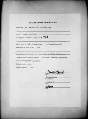 NYS Bill and Veto Jackets: 1994, Chapter 563