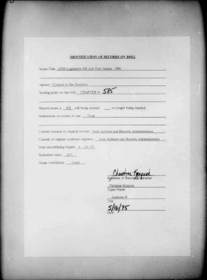 NYS Bill and Veto Jackets: 1994, Chapter 585