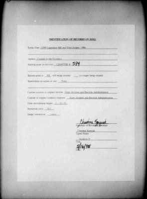 NYS Bill and Veto Jackets: 1994, Chapter 584