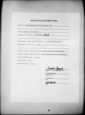 NYS Bill and Veto Jackets: 1994, Chapter 525