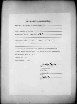 NYS Bill and Veto Jackets: 1994, Chapter 538