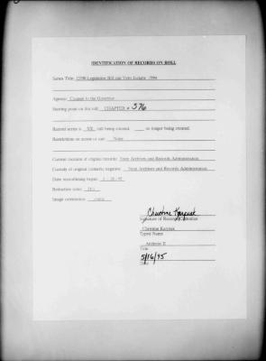 NYS Bill and Veto Jackets: 1994, Chapter 576
