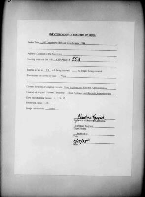 NYS Bill and Veto Jackets: 1994, Chapter 553