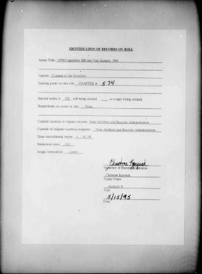 NYS Bill and Veto Jackets: 1994, Chapter 574