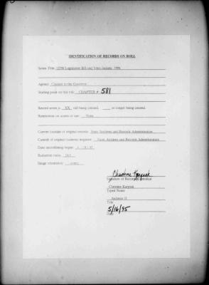 NYS Bill and Veto Jackets: 1994, Chapter 581