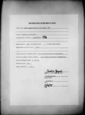 NYS Bill and Veto Jackets: 1994, Chapter 596