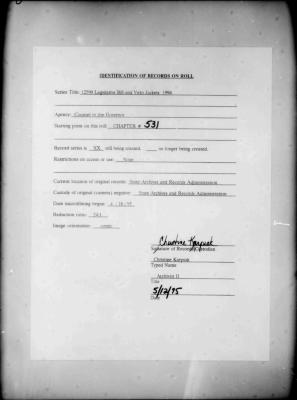 NYS Bill and Veto Jackets: 1994, Chapter 531