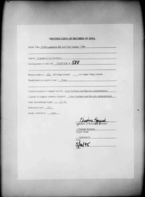 NYS Bill and Veto Jackets: 1994, Chapter 588