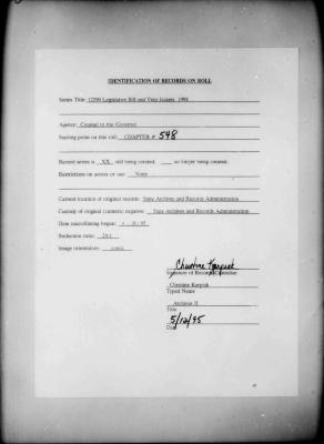 NYS Bill and Veto Jackets: 1994, Chapter 548
