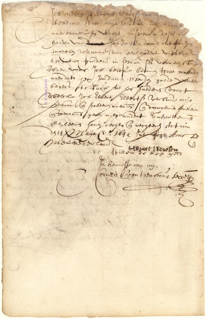 Note of Elbert Elbertsen in favor of Jan Jansen Damen