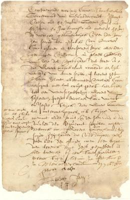 Declaration of Isbrant Claessen and others respecting the firing on Govert Loockemans’s sloop when passing Beeren Island
