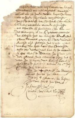 Further evidence to disprove the charge that Laurens Cornelissen was the father of Hillegont Joris' child