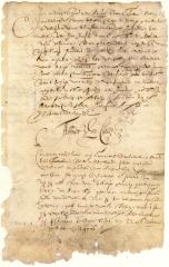 Draft of Arent van Curler on the owners of the het Wapen van Rensselaerswyck in favor of Jan Jansen Damen