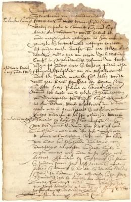 Receipt of Augustin Herrmans and Laurens Cornelissen, agents for Pieter Gabri and sons and Coenraet Coymans, for moneys paid them by Director Kieft