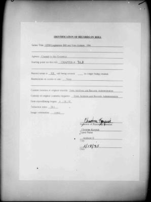 NYS Bill and Veto Jackets: 1994, Chapter 713