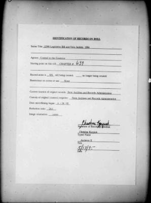 NYS Bill and Veto Jackets: 1994, Chapter 639