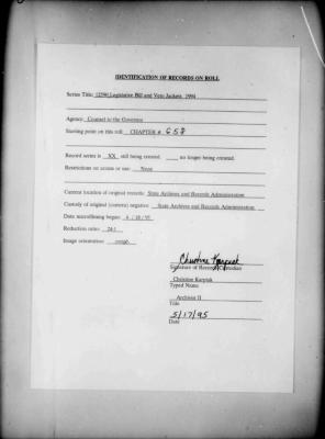 NYS Bill and Veto Jackets: 1994, Chapter 658