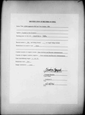 NYS Bill and Veto Jackets: 1994, Chapter 706