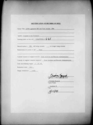 NYS Bill and Veto Jackets: 1994, Chapter 665