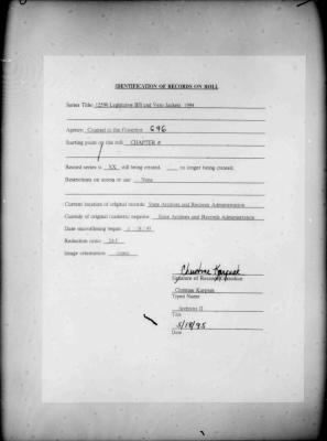 NYS Bill and Veto Jackets: 1994, Chapter 696