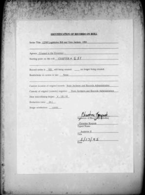 NYS Bill and Veto Jackets: 1994, Chapter 651