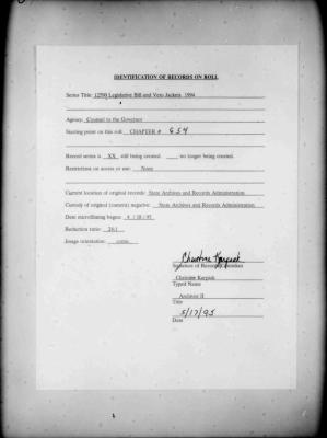 NYS Bill and Veto Jackets: 1994, Chapter 654