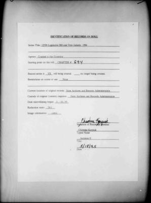 NYS Bill and Veto Jackets: 1994, Chapter 694