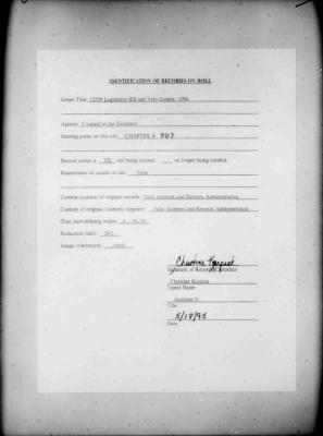 NYS Bill and Veto Jackets: 1994, Chapter 707