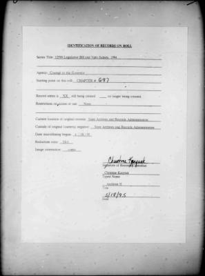 NYS Bill and Veto Jackets: 1994, Chapter 697