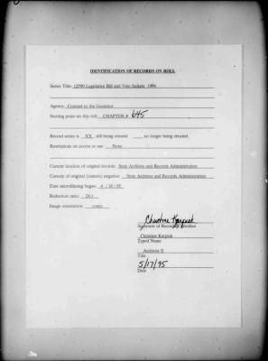 NYS Bill and Veto Jackets: 1994, Chapter 645