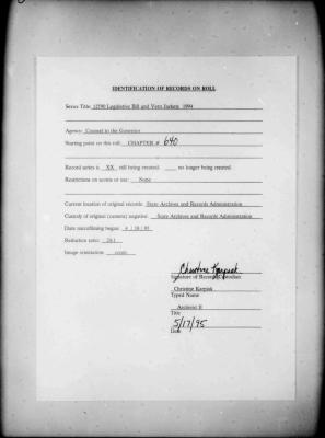 NYS Bill and Veto Jackets: 1994, Chapter 640