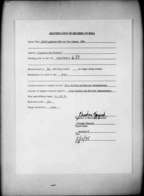 NYS Bill and Veto Jackets: 1994, Chapter 638