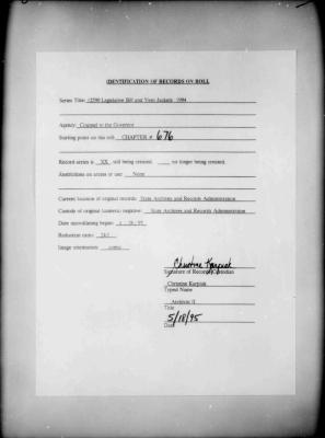 NYS Bill and Veto Jackets: 1994, Chapter 676
