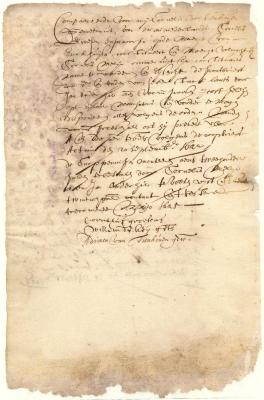 Power of attorney from Cornelis Groesens to Cornelis Melyn to obtain a patent for a piece of land on Manhattan Island bought from John Underhill and to pay for the same