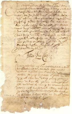 Declaration of Pieter Hartgers that Philip Geraerdy refused to give security for wine bought from Augustyn Herrmans but promised to pay for them