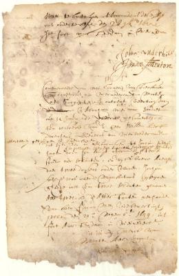 Declaration of Marten Ael and Abraham Newman that Jochem Pietersen Kuyter had gone to Manhattan with two soldiers when his house was burned