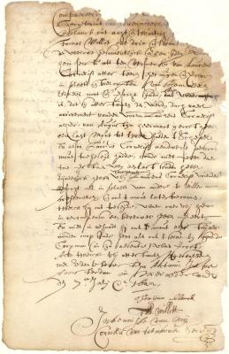 Declaration of Juriaen Blanck and Thomas Willett respecting the purchase of malt from Laurens Cornelissen