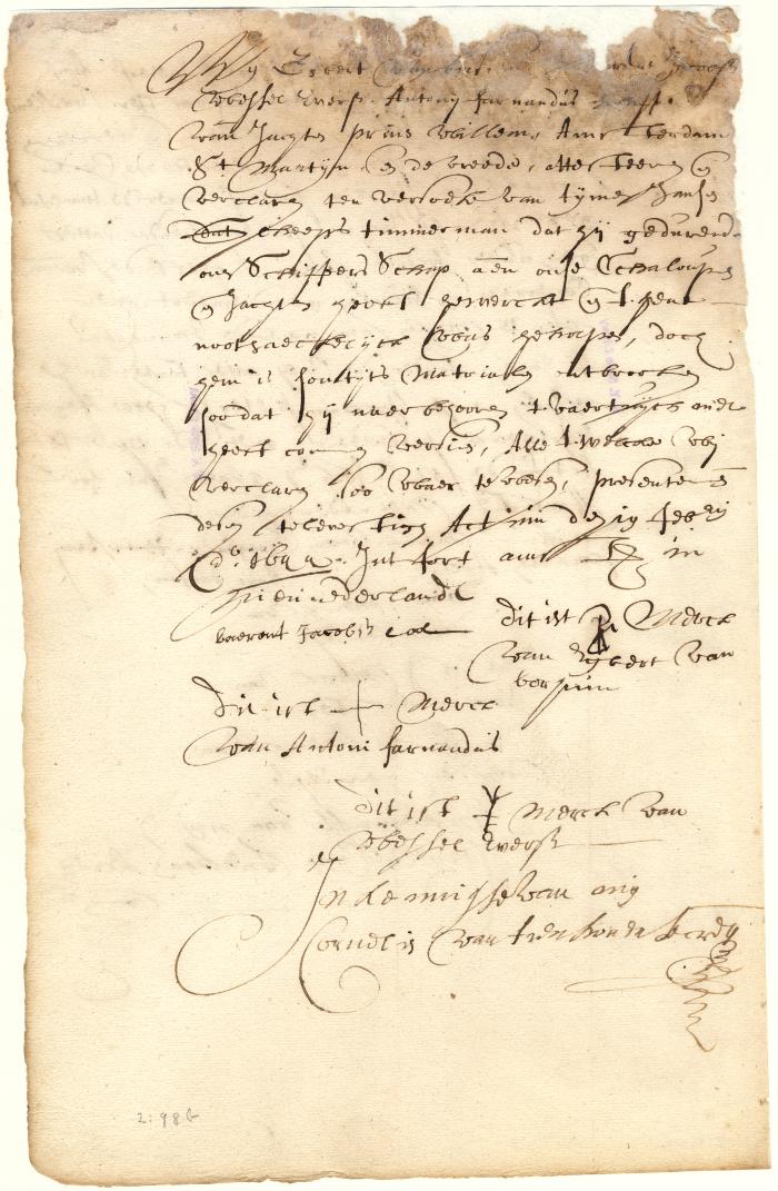 Declaration of Egbert van Borsum and other skippers, exculpating Tymen Jansen from wilful neglect of duty