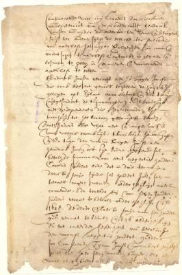 Contract of sale of a house, brewery and garden on Manhattan Island from Hendrick Jansen to Burger Jorissen