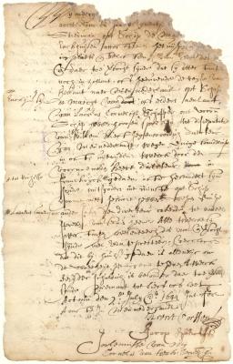 Declaration of Arent Corssen and Jacob Egbertsen that they never heard Laurens Cornelissen speak disrespectfully of Director Kieft