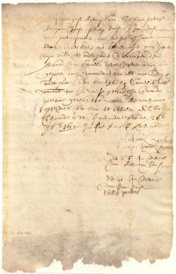Agreement of Antony Crol and others, part-owners of La Garce, to provide for Cornelis Doele during his illness and to pay his surgeon's fees