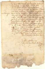 Receipt of Jacob Stofflesen for various pieces of plate left in his care by Jan Jansen of St Obyn