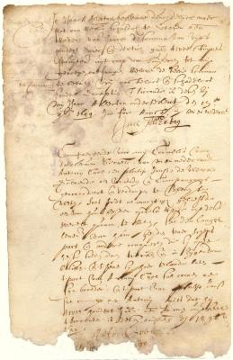 Note of Isaac Allerton in favor of the owners of the ship La Garce
