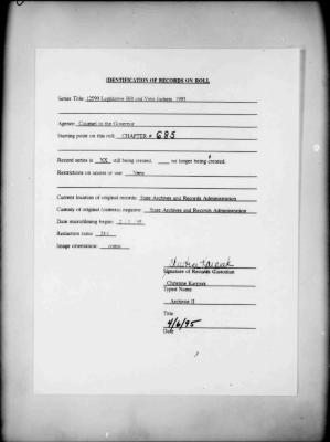 NYS Bill and Veto Jackets: 1993, Chapter 685