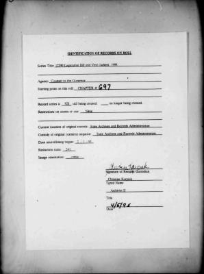 NYS Bill and Veto Jackets: 1993, Chapter 697