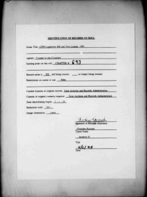 NYS Bill and Veto Jackets: 1993, Chapter 693