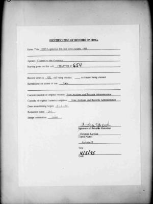 NYS Bill and Veto Jackets: 1993, Chapter 654